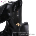 25592 xuping 18k gold plated long drop earring with star zircon